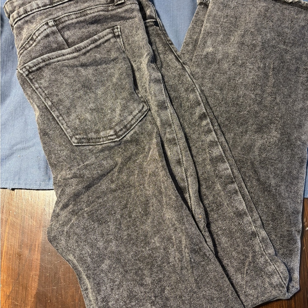 Gray Acid Wash Jeans